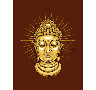 Tende a rullo camera da letto Golden buddha sillouhette - TenStickers
