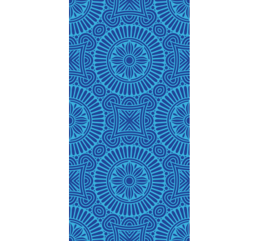 Tenda a rullo soggiorno toni blu mandala - TenStickers