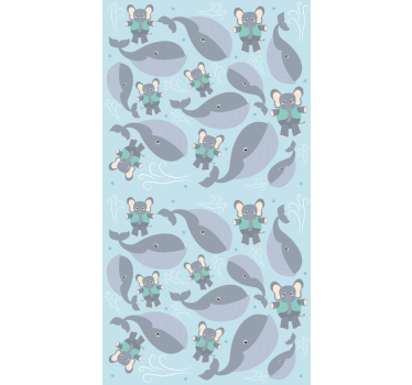 Tenda a rullo neonati animali giocosi - TenStickers