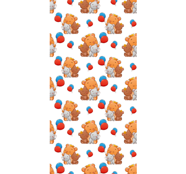 Tenda a rullo neonati modello di orsi amichevoli - TenStickers