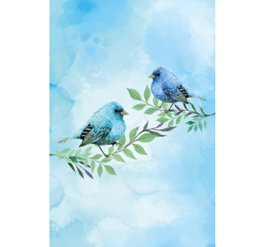 Tenda a rullo animali uccelli canori appollaiati - TenStickers