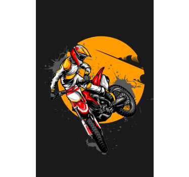 Tenda a rullo con motociclista - TenStickers