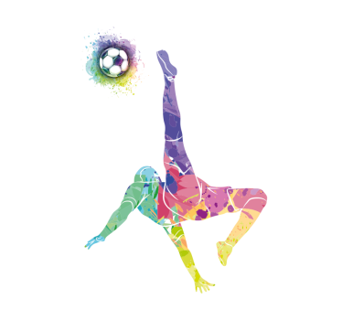 Tenda a rullo giocatore di calcio multicolore - TenStickers