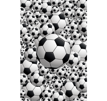 Tenda a rullo sport con palloni bianchi - TenStickers