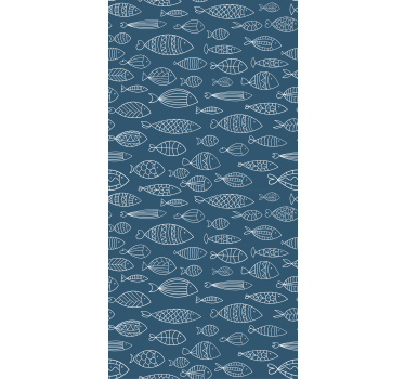 Tenda a rullo animali disegno del modello del pesce - TenStickers