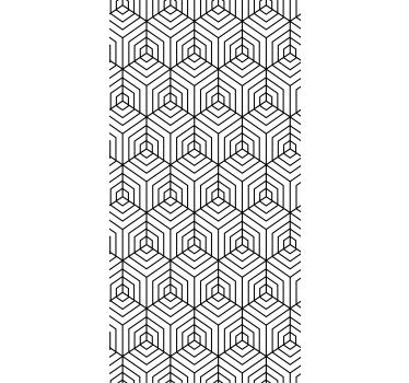 Tenda a rullo moderna esagoni bianchi e neri - TenStickers