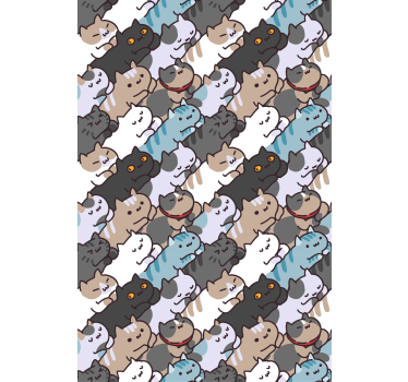 Tende a rullo di bambini Simpatici gatti che dormono pattern - TenStickers