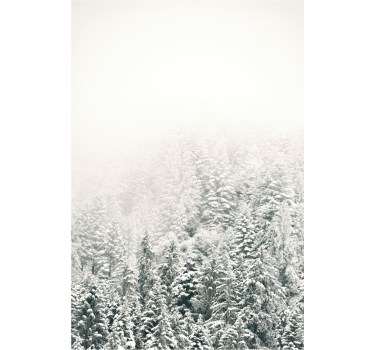 Tenda a rullo alberi pini innevati - TenStickers