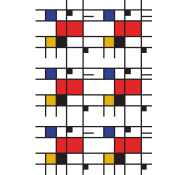 Tenda a rullo disegni Arte geometrica mondrian - TenStickers