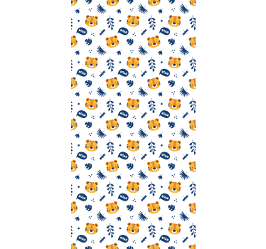 Tenda a rullo neonati facce di tigre - TenStickers