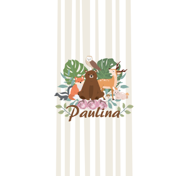 Tenda a rullo animali collezione animali della foresta - TenStickers