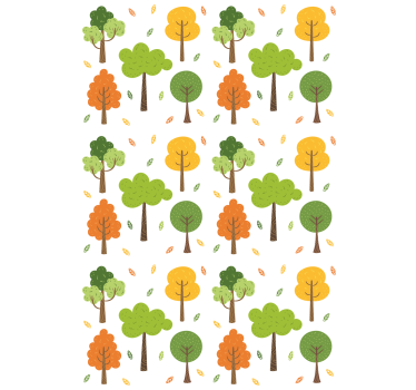 Tenda a rullo alberi modello colorato - TenStickers