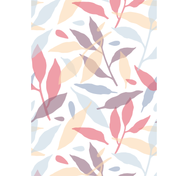 Tende a rullo stile moderno Motivo foglie colorate - TenStickers