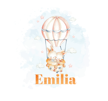 Tenda a rullo disegni Palloncino pastello con dolci animali - TenStickers