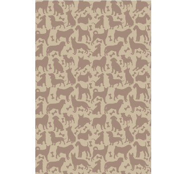 Tenda a rullo animali modello di sagome di cani - TenStickers