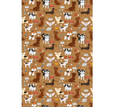 Tende a rullo di bambini Diversi modelli di cani carini - TenStickers