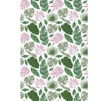 Tenda a rullo fiore e pianta Piante da giardino minimaliste tropi - TenStickers