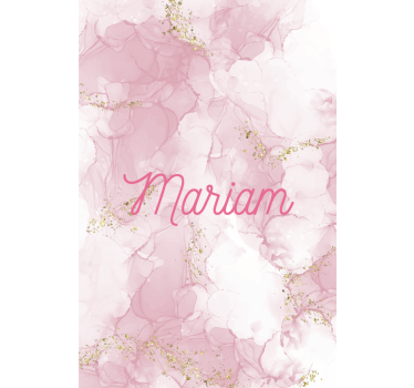 Tenda a rullo elegante marmo rosa con nome - TenStickers