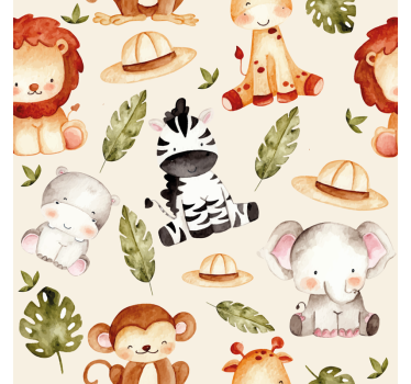 Tende a rullo di bambini Safari beige - TenStickers