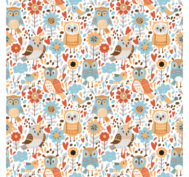 Tenda a rullo animali modello gufo affascinante - TenStickers