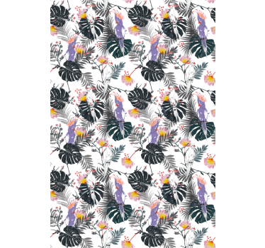 Tenda a rullo animali modello di uccelli tropicali - TenStickers