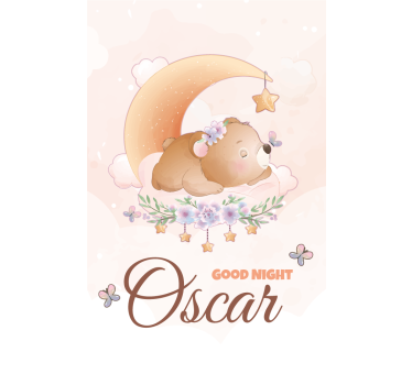 Tenda a rullo con orsetto personalizzabile - TenStickers