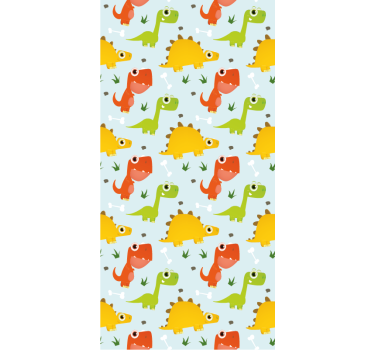 Tenda a rullo dinosauro dinosauri cartoni animati - TenStickers