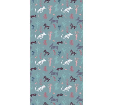 Tenda a rullo animali motivo degli animali del bosco - TenStickers