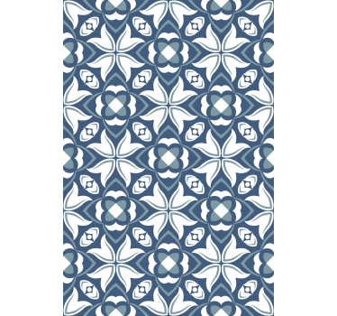 Tenda a rullo moderna forme geometriche eleganti blu - TenStickers