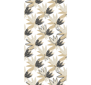 Tenda a rullo fiori e piante elegante motivo a foglia - TenStickers