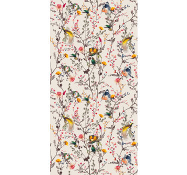 Tenda a rullo alberi uccelli e fiori - TenStickers