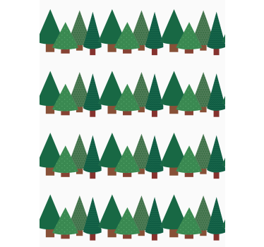 Tenda a rullo alberi modello di foresta semplice - TenStickers