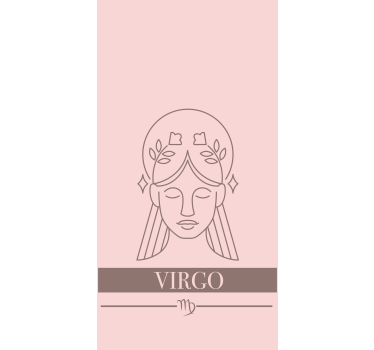 Tenda a rullo design segno zodiacale vergine rosa - TenStickers