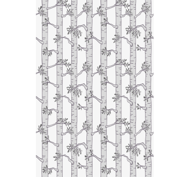 Tenda a rullo alberi modello grigio minimalista - TenStickers