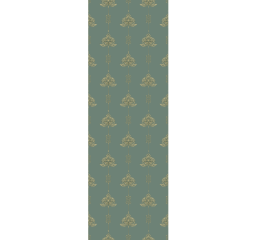 Tenda a rullo disegno classico con fiori dorati - TenStickers