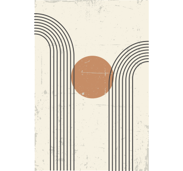 Tende a rullo stile moderno mezzo arco astratto - TenStickers