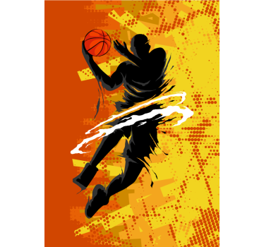 Tenda a rullo con giocatore di basket - TenStickers