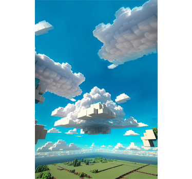 Tende a rullo con cielo effetto geometrico - TenStickers