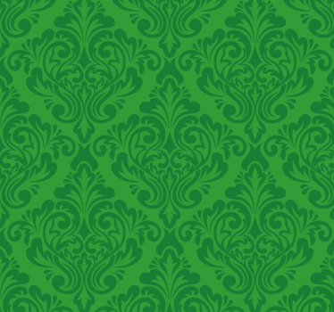 Tenda a rullo verde damasco floreale - TenStickers