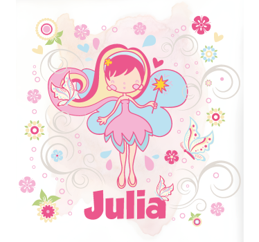 Tende a rullo personalizzabili fata con farfalle - TenStickers