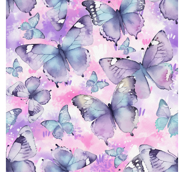 Tenda a rullo farfalle stile splash - TenStickers
