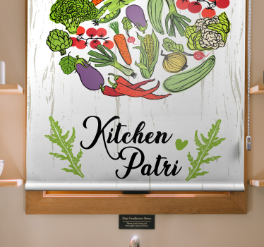 Tenda a rullo da cucina con verdure - TenStickers