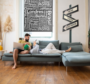 Tenda a rullo frasi Città - TenStickers