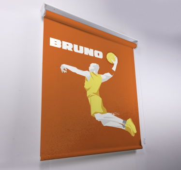 Tenda a rullo basket e nome personalizzabile - TenStickers