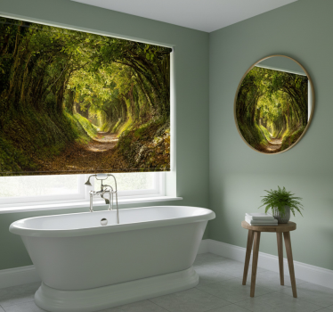 Tenda a rullo alberi affresco forestale immersivo - TenStickers
