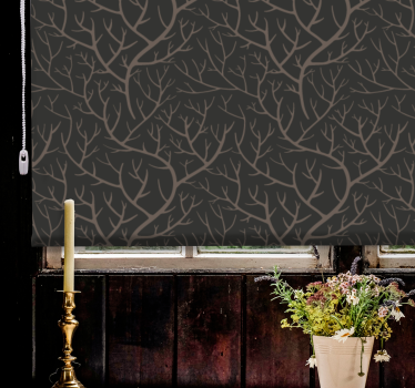 Tenda a rullo alberi foresta notturna in stile scandinavo - TenStickers