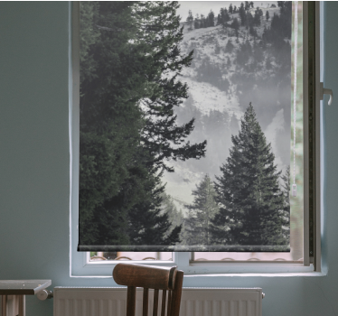 Tenda a rullo alberi maestosi pini di montagna - TenStickers