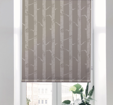 Tenda a rullo alberi modello marrone betulla - TenStickers