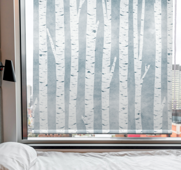 Tenda a rullo alberi modello grigio betulla - TenStickers