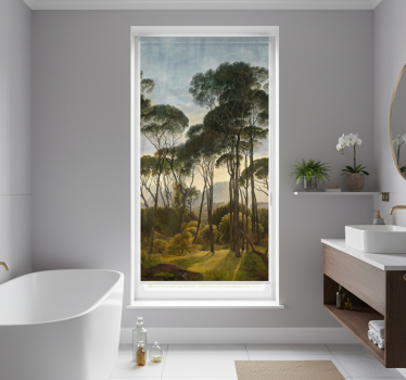Tenda a rullo alberi palme tropicali smorzate - TenStickers